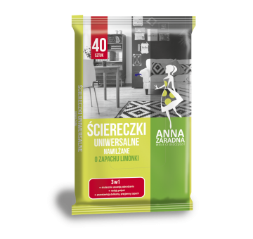Ściereczki nawilżane uniwersalne o zapachu limonki 40szt