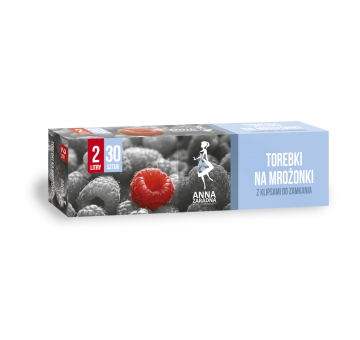 Torebki na mrożonki 2L 30szt z klipsami box