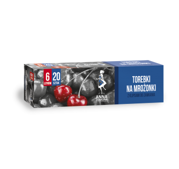 Torebki na mrożonki 6L 20szt z klipsami box