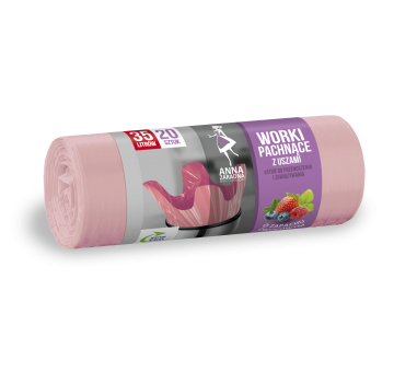 Worki na śmieci z uszami - zapach OWOCOWY 35L 20szt 