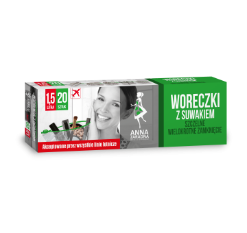 Woreczki z suwakiem 1,5L 20szt box