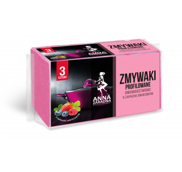 Anna Zaradna Zmywaki profilowane o zapachu owocowym 3szt