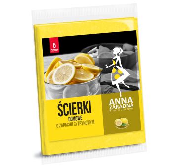 Ścierki domowe o zapachu cytrynowym 5szt